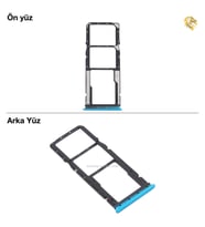 Xiaomi Redmi 9A Sim Tepsisi Çiftli Yeşil Çift Hatlı Dual Sim Sim Yeri Sim Kızağı Sim Kart Yuvası