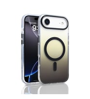 Apple iPhone 17 Air Uyumlu Kılıf M-safe Şarj Özellikli Transparan Renk Geçişli Zore Toros Kapak (Siyah)
