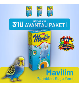 Mavilim Muhabbet Kuşu Yemi - 3 Adet