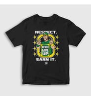 Presmono Unisex Çocuk Siyah Never Give Up Güreş Wwe John Cena T-Shirt 498603tt