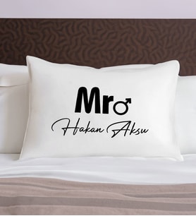 BK Gift Kişiye Özel İsimli Pamuklu Yastık Kılıfı-5 50x70cm , Sevgiliye Hediye, Ev Hediyesi, Tasarım Ev Tekstili