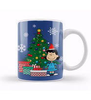 Lucy Van Pelt Around The Christmas Tree Kupa Bardak Porselen