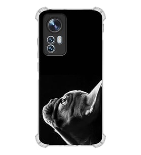 PrintiFy Xiaomi Mi 12 Pro Uyumlu Köpek 1 Baskılı Şeffaf Köşe Korumalı Antişok Kılıf