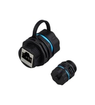 MN807F IP68 Su Geçirmez RJ45 Dişi Panel Konnektör  Kapaklı Dış Mekân Ağ Bağlantısı