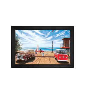 Manzara Temalı Kanvas Tablo 50 x 70 cm Siyah Çerçeve