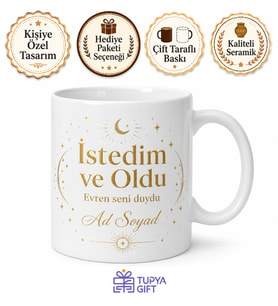Evrensel Çekim Yasası İstedim ve Oldu Başarı Şans Kupası Hediye Bardak