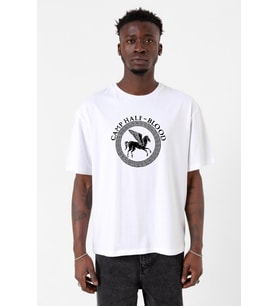 Percy Jackson Camp Half Blood Beyaz Erkek Oversize Tshirt