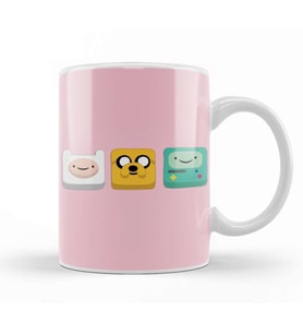 Advenuture Time Jake Finn and Bmo 01 Kupa Bardak Porselen