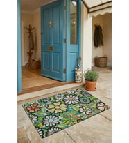 Valerine Life Kapı Önü Paspası 45x70cm Kaymaz Taban Dekoratif iç Dış Mekan Çiçeksenfoni Temalı