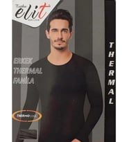 Tutku Elit 1307 Erkek Üst Uzun Kol Termal İçlik Fanila (Siyah)