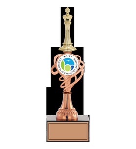 ODAK KUPA - Figürlü Kupalar - Satranç Figürlü Kupalar FG-034 C - 31 cm
