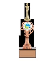 ODAK KUPA - Figürlü Kupalar - Satranç Figürlü Kupalar FG-034 C - 31 cm
