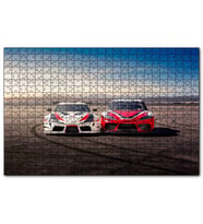 Cakapuzzle Kırmızı ve Beyaz Toyota Supralar  Puzzle Yapboz MDF (Ahşap) (120 Parça)