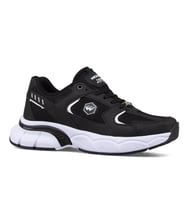 Trendyshose 2616 Yuksek Taban Rahat Unısex Spor Ayakkabı (Siyah - Beyaz)