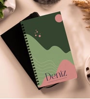Kişiye Özel Tasarımlı Ahşap Kapaklı Defter