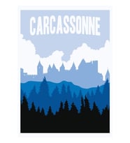 Carcassonne Masa Oyunu- Minimalist Seyahat Poster Tarzı - Oyun Sanatı Tablo Ahşap Poster Dekoratif