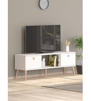 140 Cm Ela Beyaz Tv Ünitesi