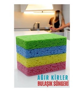TransForMacion Ağır Kirli Bulaşık Süngeri Bulaşık Ovalama Pedi 4 ADET 720865