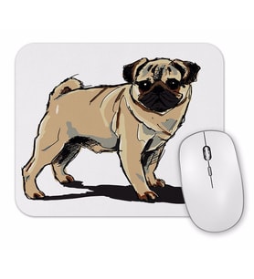 Pug Köpek Dog Pet Sevimli Cute Mouse Pad