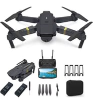 Ultratekno E58 4k Hd Kameralı Fly More Combo Drone Otomatik Kalkış Iniş Sabit Durma Özellikli (Siyah-Gri)