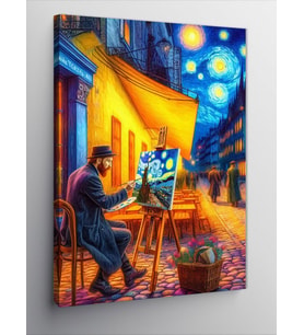 Kanvas Tablo Van Gogh Resim Çizerken