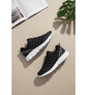 Elit ASPRT4138 Erkek Klasik Sneaker Siyah - Beyaz
