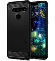 Spigen V50 ThinQ ile Uyumlu Kılıf Rugged Armor Black