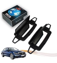 Mercedes C W205 (2014-...) İçin Sol & Sağ Güneşlik Ayna Seti - Siyah