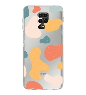 Xiaomi Redmi Note 9 Pro  Kamera Korumalı Kapak Grunge Tasarımlı Şeffaf  Kılıf