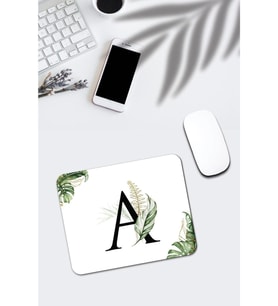 Tropik Desenli A Harfli Dikdörtgen Mouse Pad