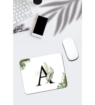 Tropik Desenli A Harfli Dikdörtgen Mouse Pad