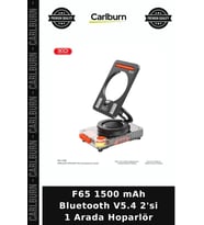 F65 1500 mAh Bluetooth V5.4 2'si 1 Arada Hoparlör Mobil Aksesuar Telefon Tutacağı Pratik Aparat