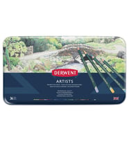 Derwent Artists Pencils Kuruboya Kalemi 36'lı Teneke Kutu 