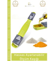 Özel Üretim Pratik Gıda Ölçüm Şeker Tuz Kahve Baharat Hassas Ayarlanabilir Ölçüm Kaşığı