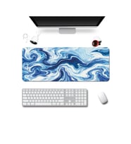 SonicTouch Klavye Mousepad 40x90cm Dikişsiz Pürüzsüz Sıvı Geçirmez Kaymaz Taban Buzul Girdabı