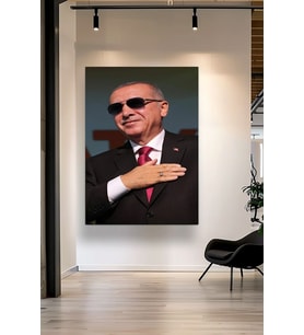 RECEP TAYYYİP PORTRE KANVAS TABLO EV DUVAR SALON OFİS DÜKKAN HEDİYELİK DEKARASYON SÜSÜ