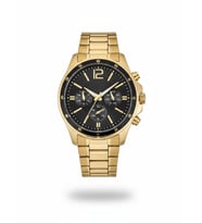 Çelik Kordonlu Moda Saati Analog Mekanizma Yuvarlak Kadran (Gold)