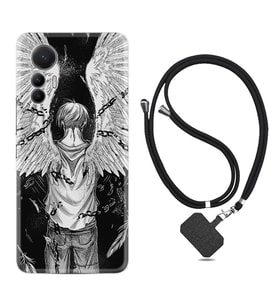 Xiaomi 12 Lite Kılıf Resimli Boyun Askılı İpli Desenli Silikon Series Angel 1883