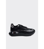 Comfort Taban Fileli Hakiki Deri Kadın Sneaker (Siyah)