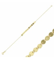 Pullu Altın Bileklik 14K Gold 19 Cm