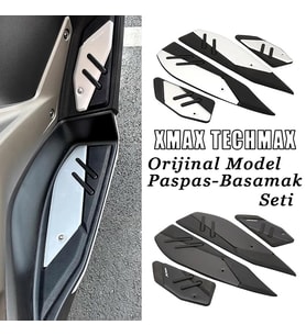 Xmax Techmax 250-300 2024-2025 Paspas Basamak Seti 4 Lü Gümüş Gri