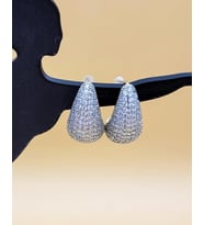 Şimal Kavisli Zirkon Taşlı Silver Küpe