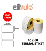 Elitrulo Barkod Etiketi 40x60 Termal - 1000 Adet