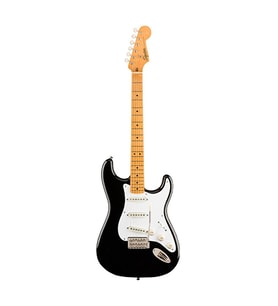 Squier 0374005506 Classic Vibe '50s Stratocaster Elektro Gitar (Siyah) Akçaağaç Klavye Siyah Gövde ve Vintage Strat Tonu