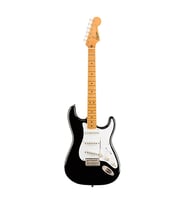 Squier 0374005506 Classic Vibe '50s Stratocaster Elektro Gitar (Siyah) Akçaağaç Klavye Siyah Gövde ve Vintage Strat Tonu