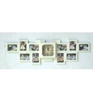 MUTFAK SAATLERİ SERİSİ-MB FOTOĞRAF ÇERÇEVELİ KREM DUVAR SAATİ