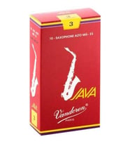 Vandoren SR263R Java Red Cut Alto Saksafon Kamışı No: 3.0 (Profesyonel/Caz) - 10'lu Kutu  Caz Soloları İçin Parlak, Atak ve Güçlü Tonlar