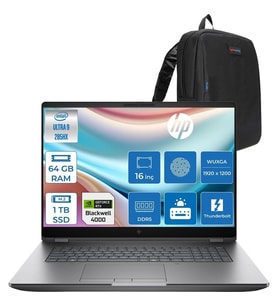 HP Zbook Fury G1I Intel Ultra 9 285HX Ddr5 64GB 1tb SSD 16GB/RTXPRO4000 Blackwell Wuxga (1920 x 1200) IPS 400NIT Wi-Fi7+Bt 5.4 Windows 11 Pro Aı Iş Istasyonu 5F9Q9ESP22 + Zettaçanta