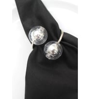 6 Adet Emtory Design Gümüş Metal Halkalı Peçete Yüzüğü - Silver Napkin Rings