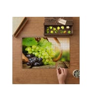 Sepetten Dökülen Üzümler Tasarımı 240 parça Ahşap Puzzle Ahşap Kutuda MP01817